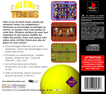 All Star Tennis (EU) box cover back